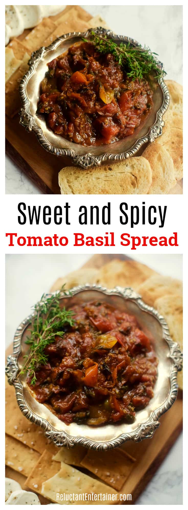 Sweet and Spicy Tomato Basil Spread