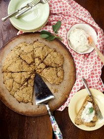 Whole Grain Pumpkin Scone with Frosting