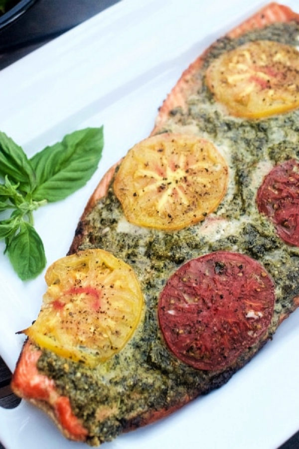 Grilled Steelhead with Heirloom Tomatoes