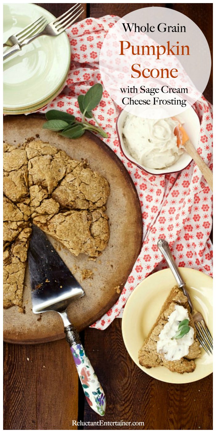 Whole Grain Pumpkin Scone with Sage Cream Cheese Frosting Recipe