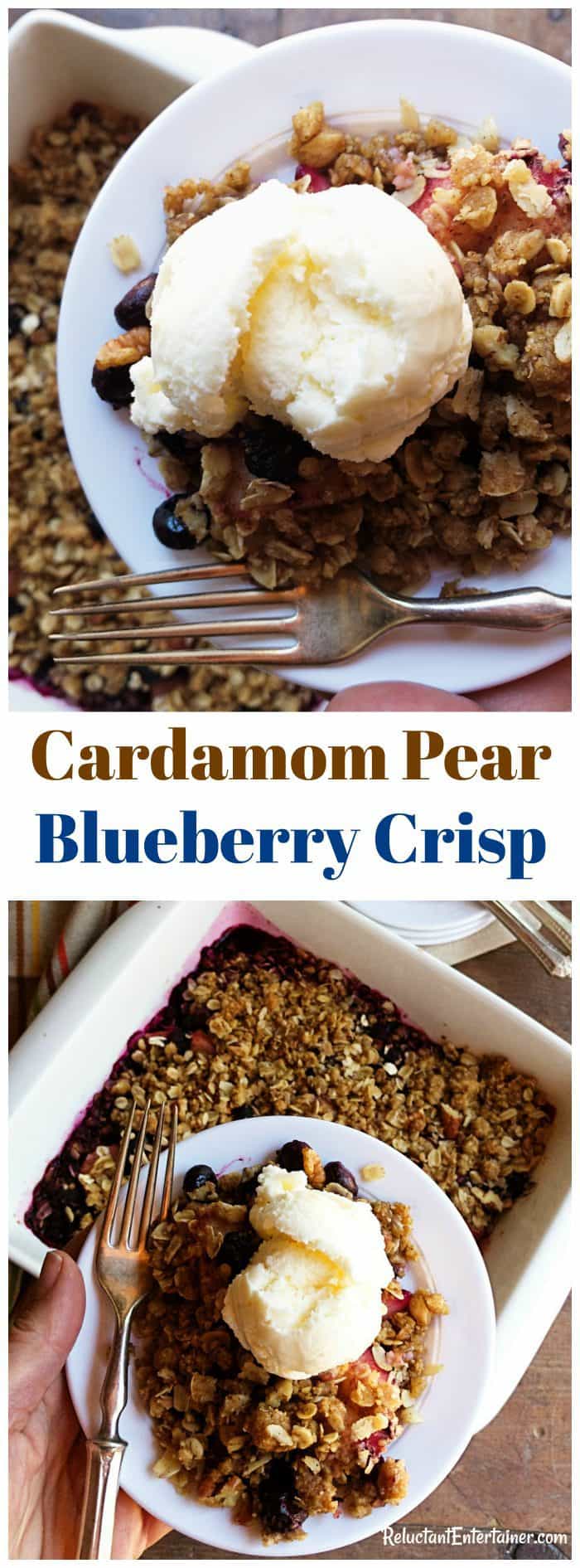 Cardamom Pear Blueberry Crisp