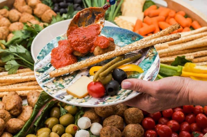 Holiday Meatball Charcuterie Board