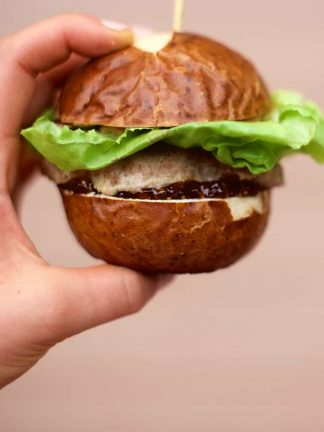 Peanut Butter Fig Bacon Turkey Burgers