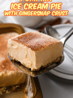 Pumpkin Gingersnap Ice Cream Pie Dessert