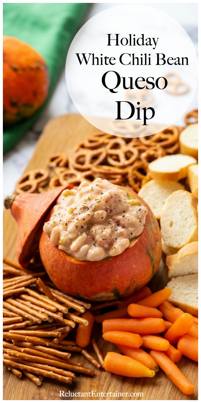 Holiday White Chili Bean Queso Dip Recipe