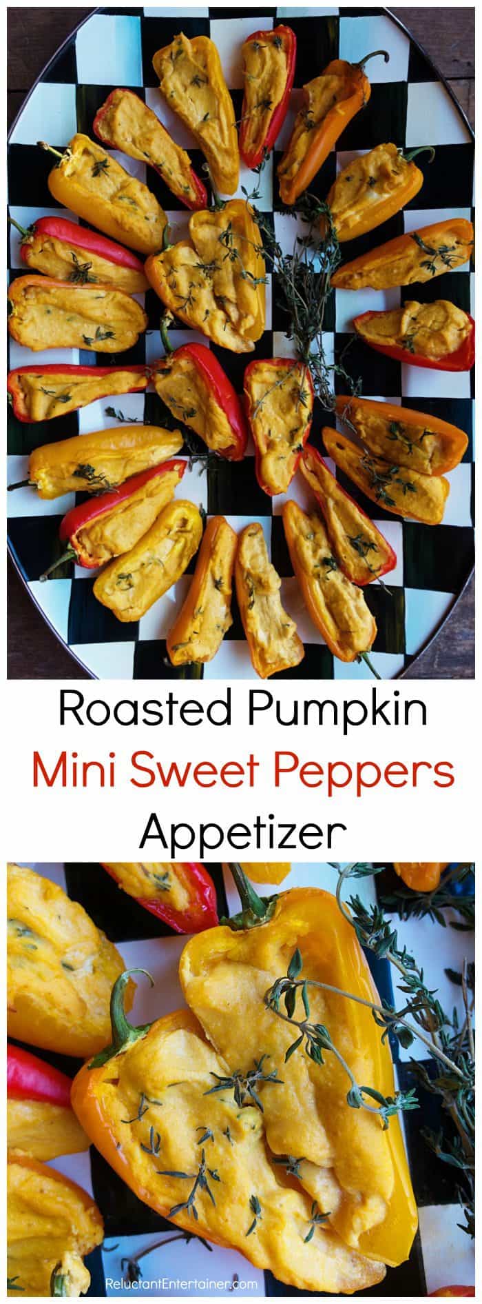 Roasted Pumpkin Mini Sweet Peppers Appetizer