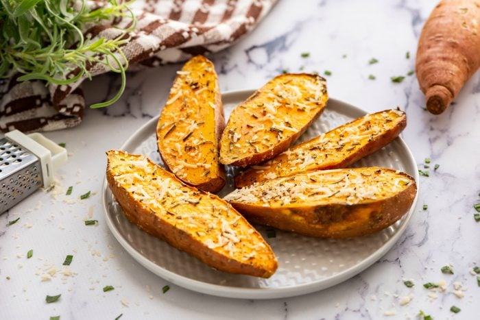 Baked Sweet Potato Fries {Crispy} - Two Peas & Their Pod