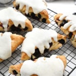 Blueberry Scone on baking rack