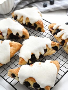 Blueberry Scone on baking rack