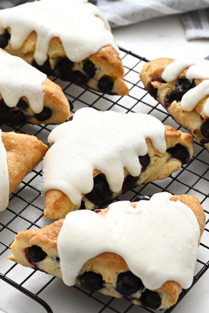 frosting on baked scones