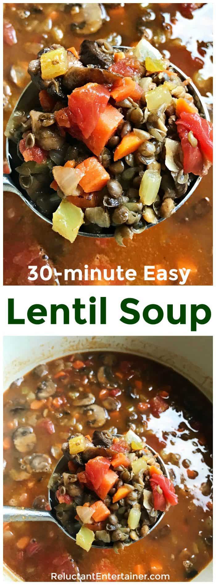 30-minute Easy Lentil Soup
