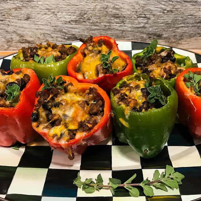 Mexican Sausage-Stuffed Peppers - Reluctant Entertainer
