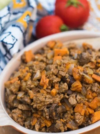 Sweet Potato Mushroom Ground Turkey