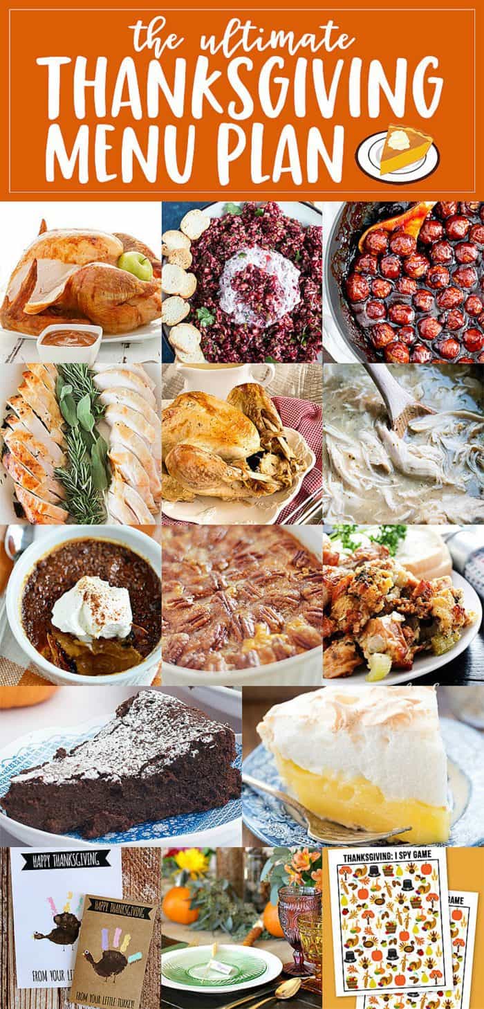 Thanksgiving Meal Plan Recipes