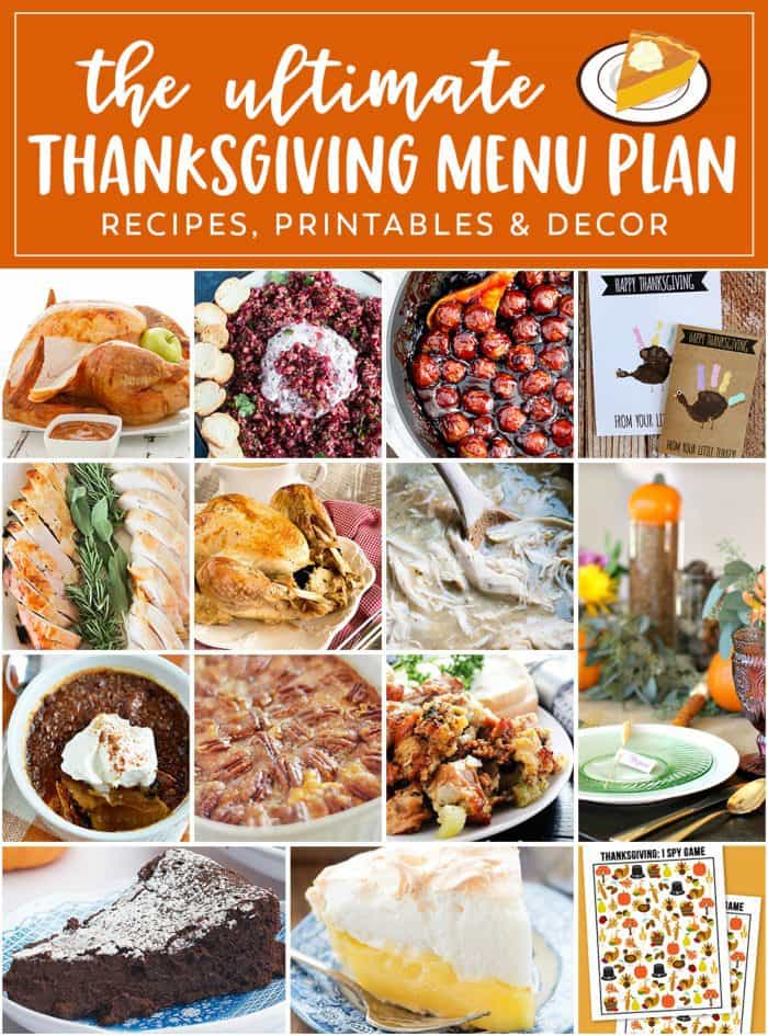 Thanksgiving Meal Plan Recipes