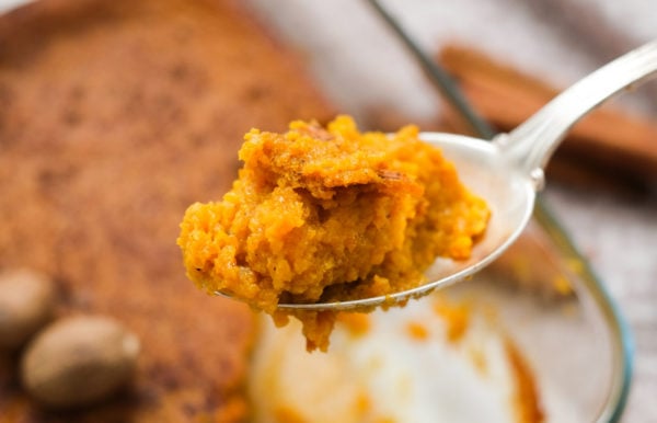 a spoonful of Carrot Souffle