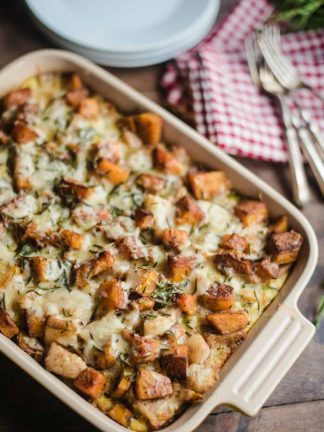 Pear Butternut Squash Breakfast Casserole