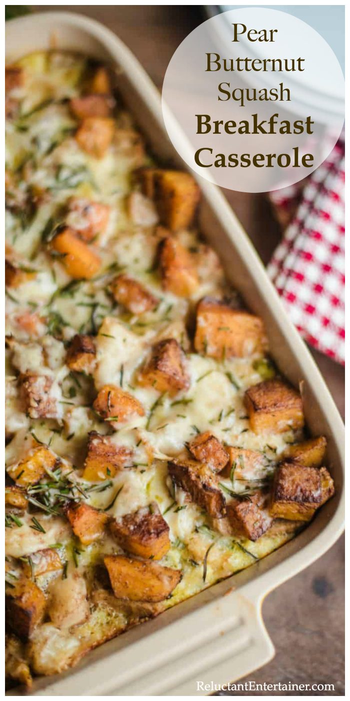 Pear Butternut Squash Breakfast Casserole