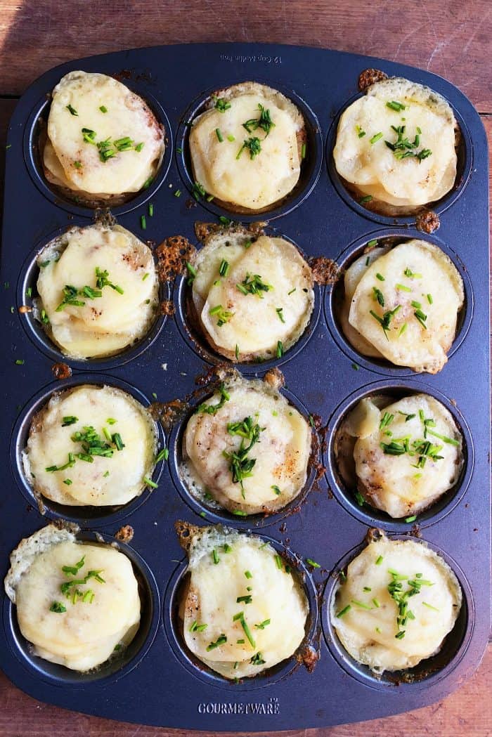 Potato Gratin Muffin Stacks Recipe