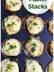 muffin tin filled with cooked potatoes