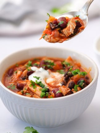 spoonful of chicken chili