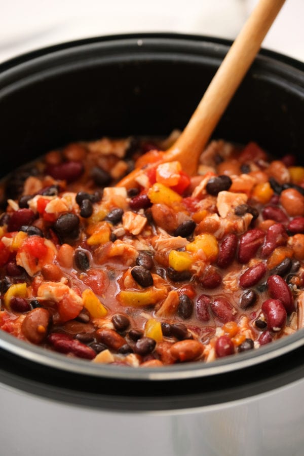 stirring Instant Pot Mango Chicken Chili