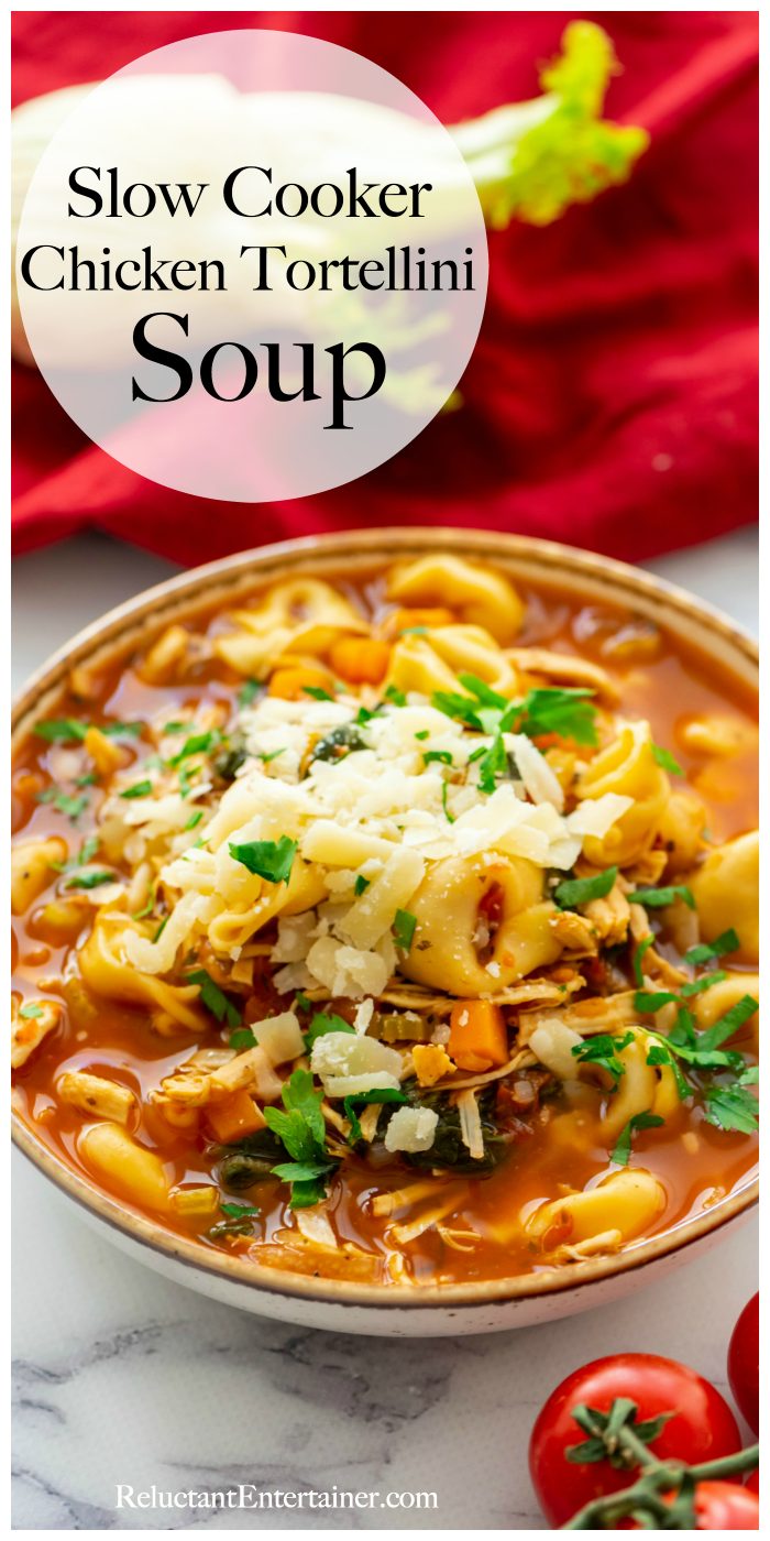 Slow Cooker Chicken Tortellini Soup