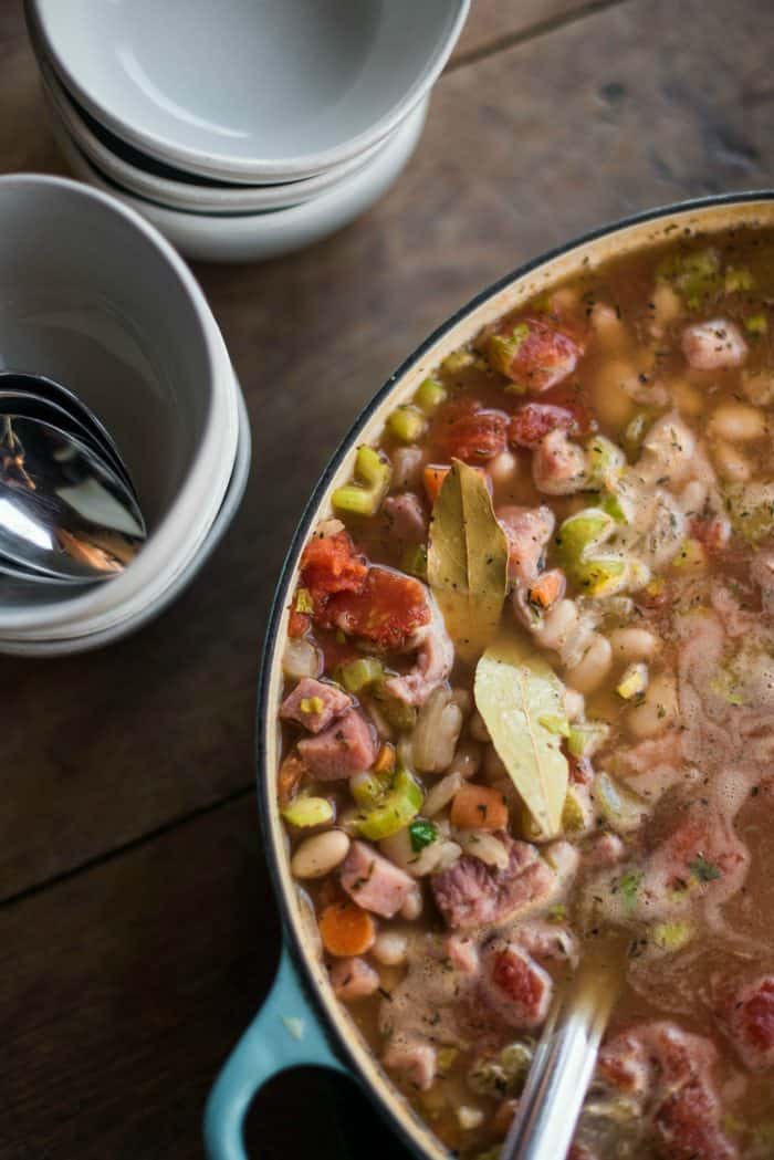 Great Northern Bean Ham Soup Recipe - Reluctant Entertainer