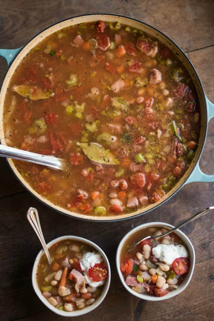 Great Northern Bean Ham Soup Recipe - Reluctant Entertainer