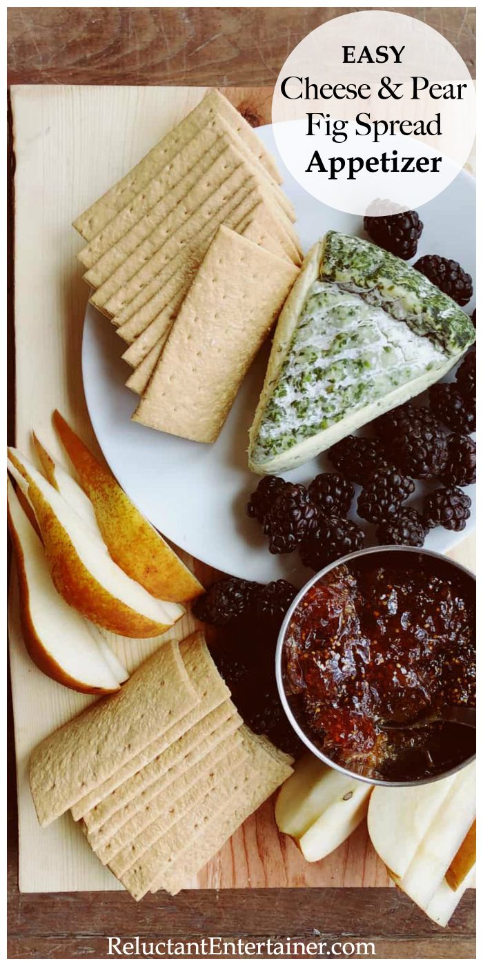 Easy Cheese Pear Fig Spread Appetizer Recipe