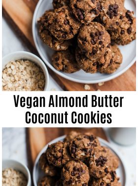 Vegan Almond Butter Coconut Cookies