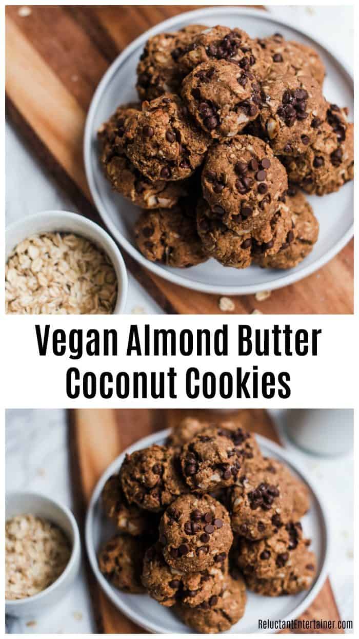 Vegan Almond Butter Coconut Cookies