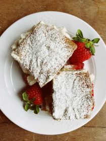 Tangerine Poppy Seed Cake With Strawberries