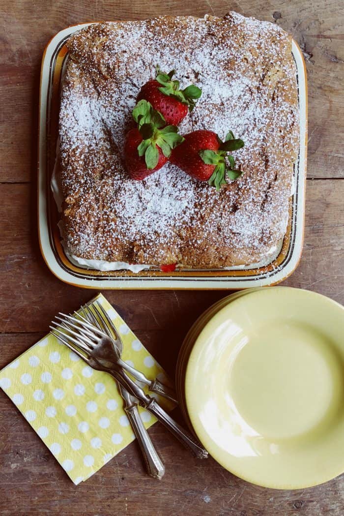 Tasty Tangerine Poppy Seed Cake With Strawberries