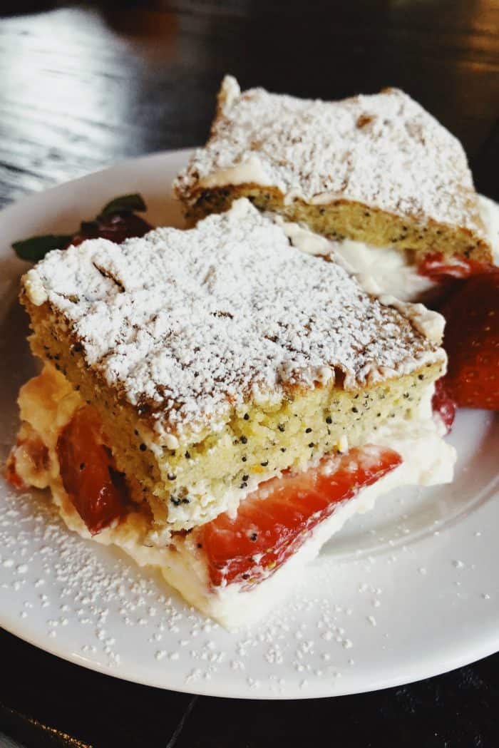 Brunch Tangerine Poppy Seed Cake With Strawberries