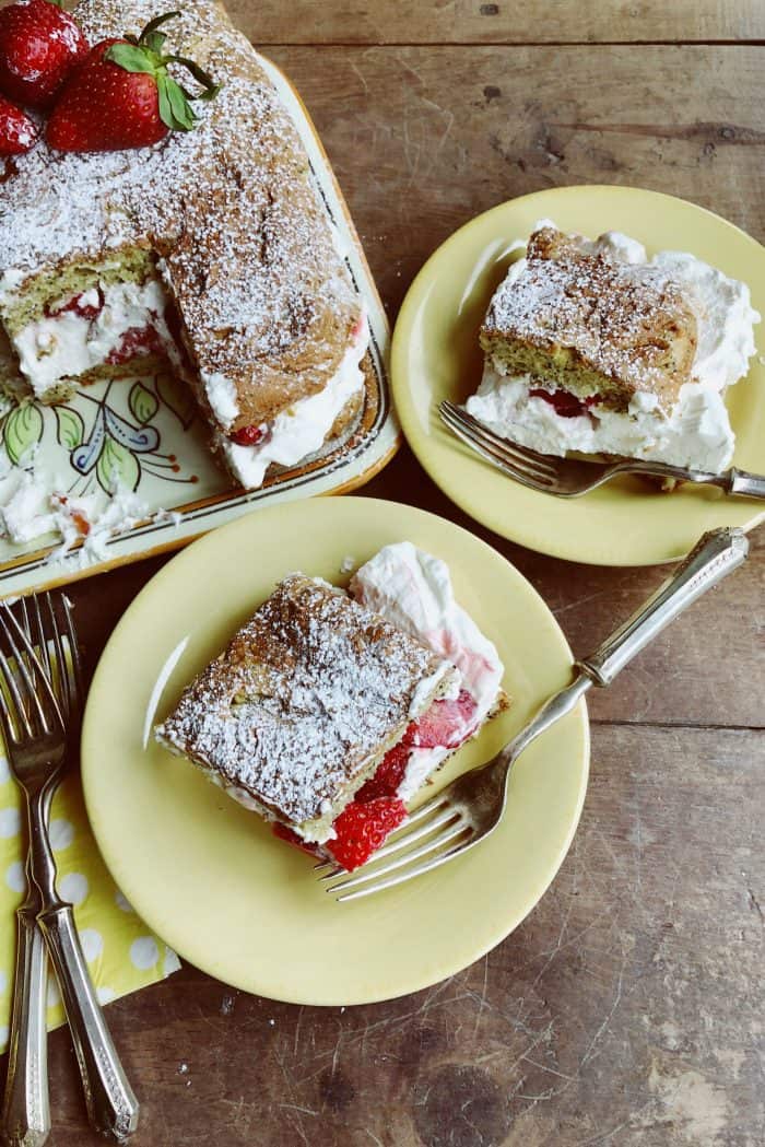 BEST Tangerine Poppy Seed Cake With Strawberries