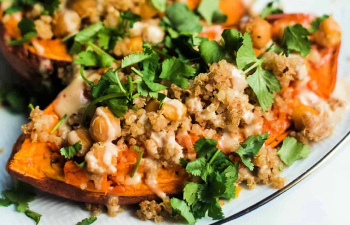 a stuffed sweet potato