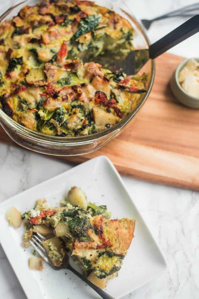 Easy Frittata Recipe with Pesto for the holidays
