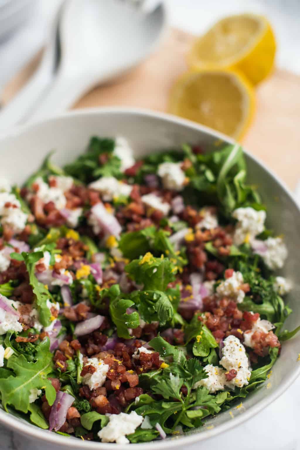 Pancetta Arugula Salad Recipe - Reluctant Entertainer