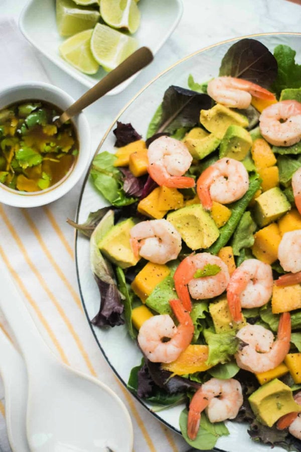 prawns and avocado salad