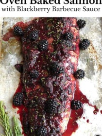 oven baked salmon with blackberry sauce