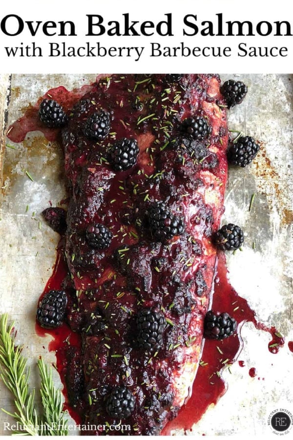 oven baked salmon with blackberry sauce