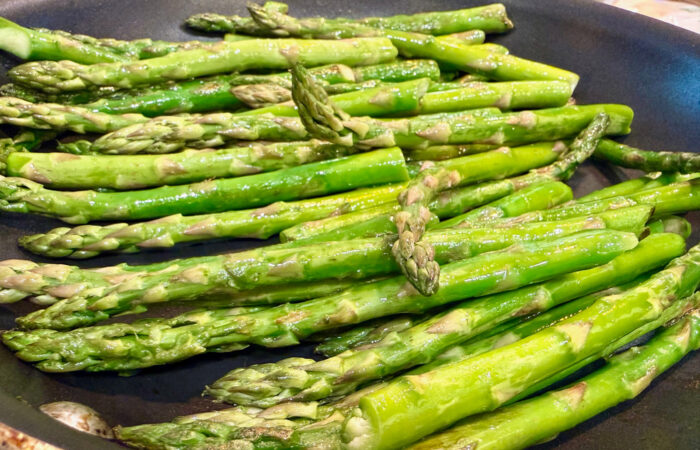 sauteing fresh asparagus