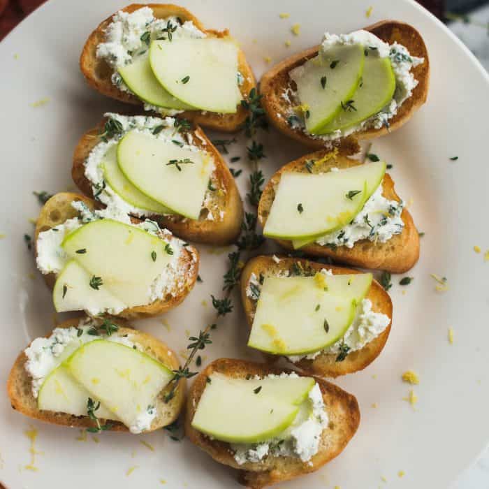 Apple Goat Cheese Crostini 