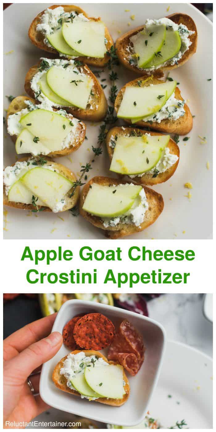 Apple Goat Cheese Crostini Appetizer Reluctant Entertainer