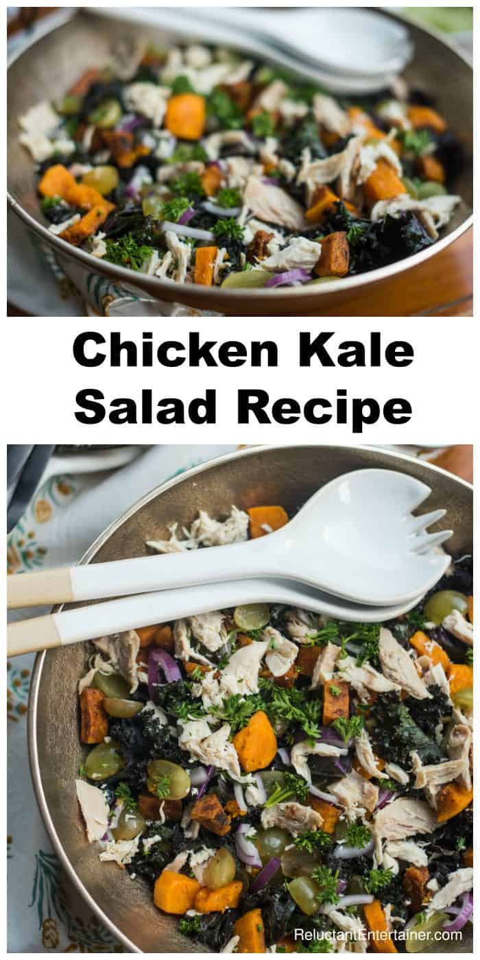 How to massage kale for Chicken Kale Salad Recipe