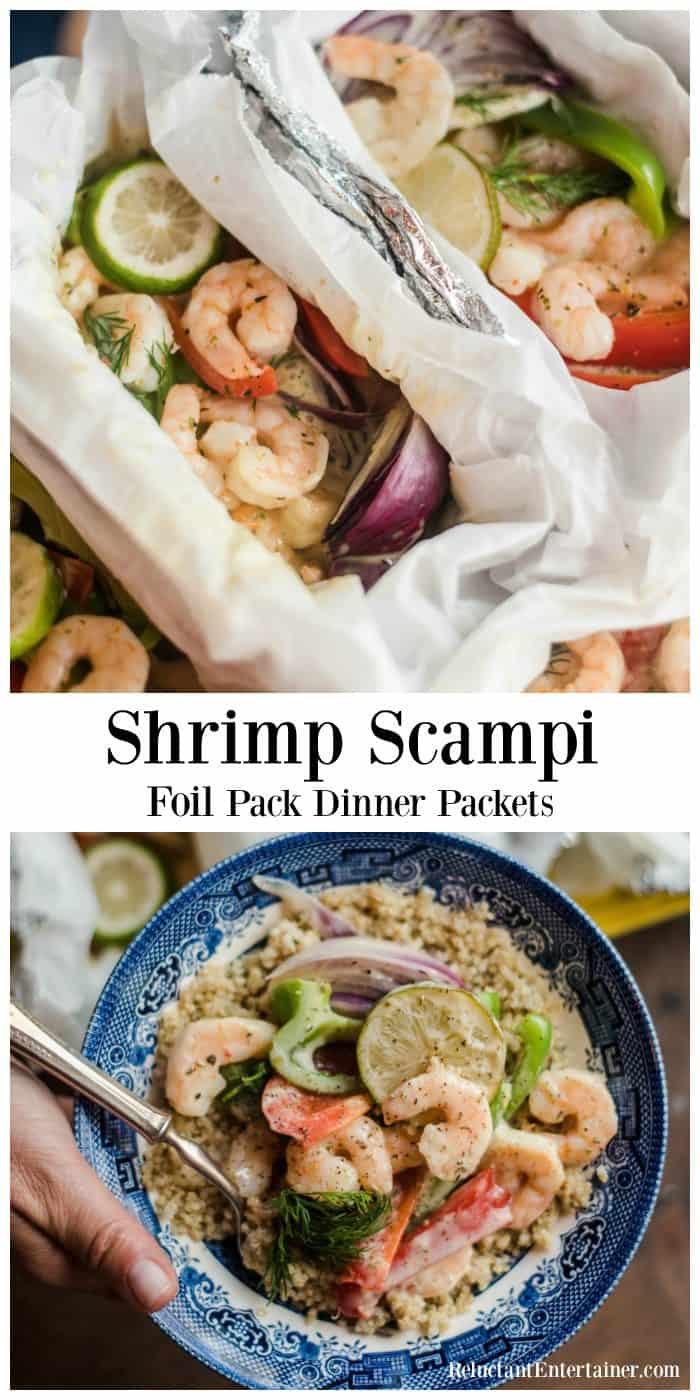 Very Best Shrimp Scampi Foil Pack Dinner Packets