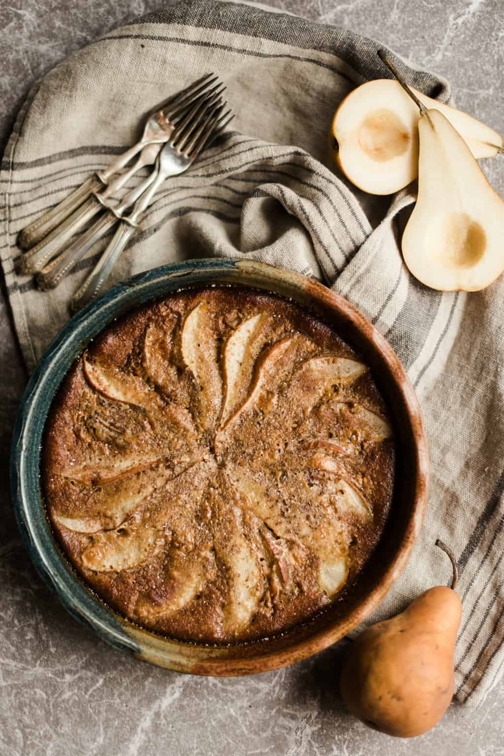 Honey Ginger Pear Custard Pie - Reluctant Entertainer