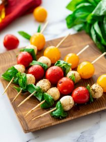 Mini Caprese Skewers Appetizer