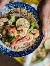 Shrimp Scampi Foil Pack Dinner